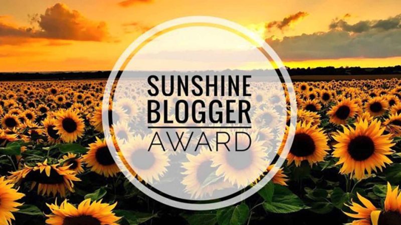 Sunshine blogger award 2020