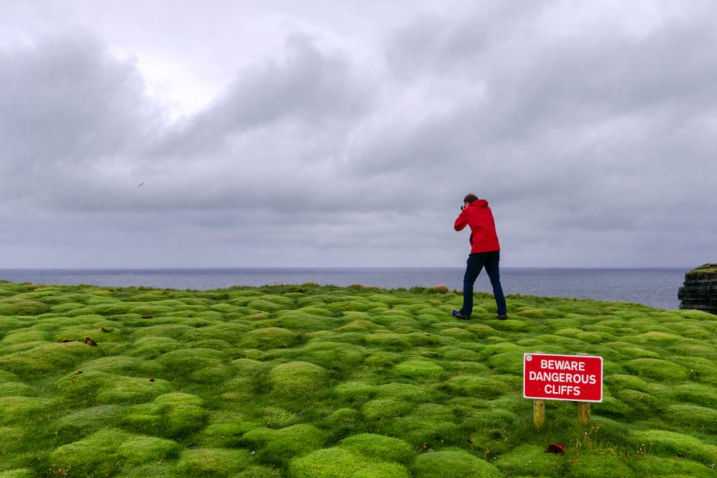 Beware dangerous cliffs