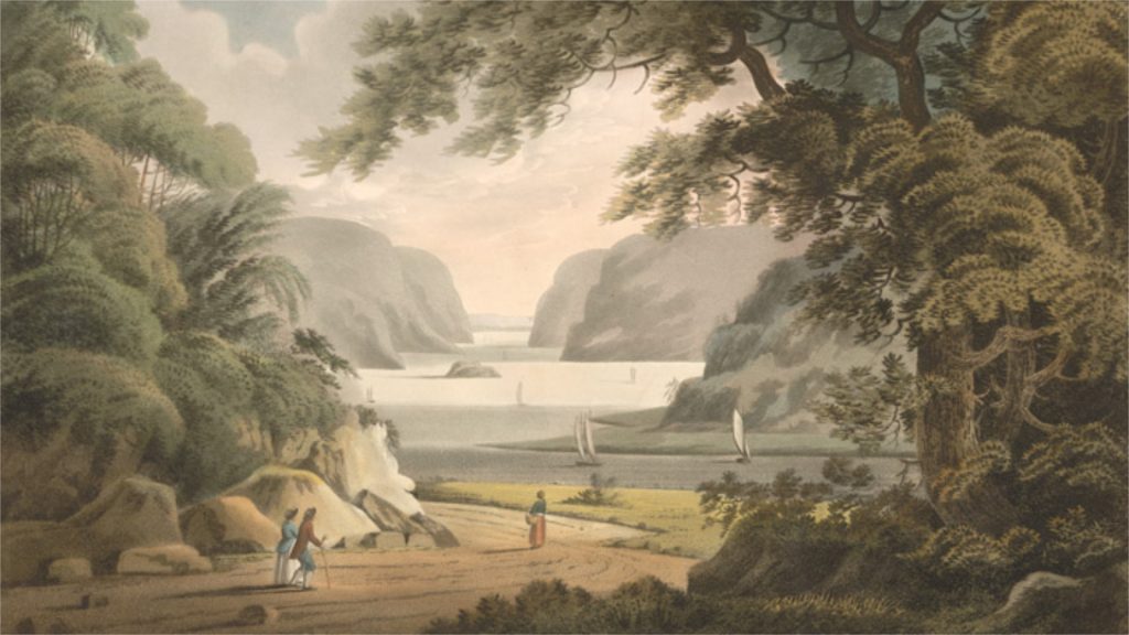 The Watercolor World - Alexander Robertson_Hudson's River from Chambers Creek looking thro' the High Lands_British Library
