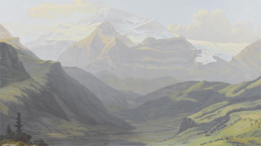The Watercolor World: Johann Georg Volmar_Mont Blanc, Gesamtansicht_Swiss National Library